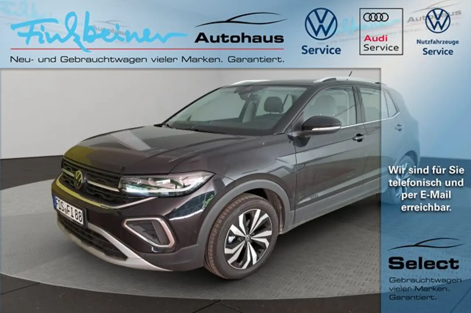 Volkswagen T-Cross Style 1.0l TSI DSG Bluetooth LED Klima Schwarz - 1