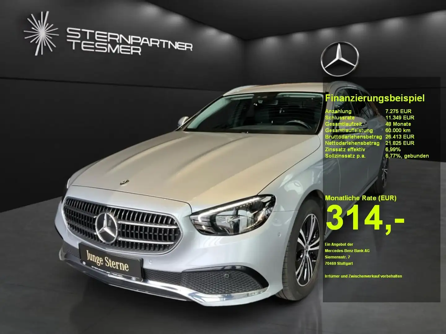 Mercedes-Benz E 220 d T Avantgarde+LED+Navi+Kamera Argent - 1