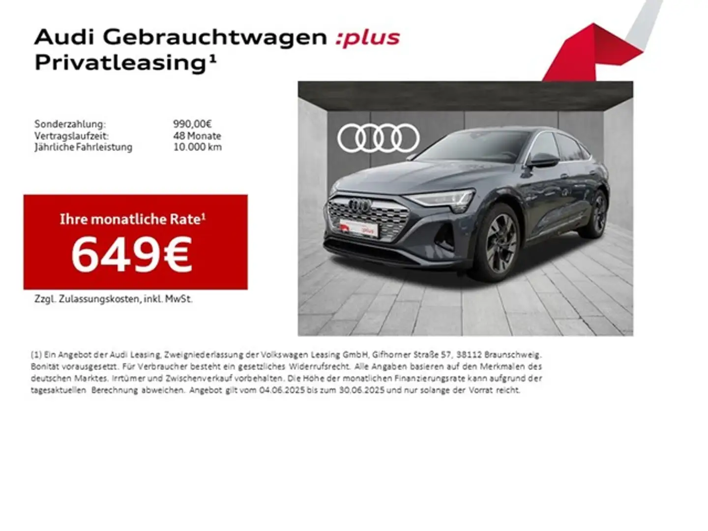 Audi Q8 e-tron Sportback 55 quattro Advanced AHK HuD Matrix LE... Grau - 2