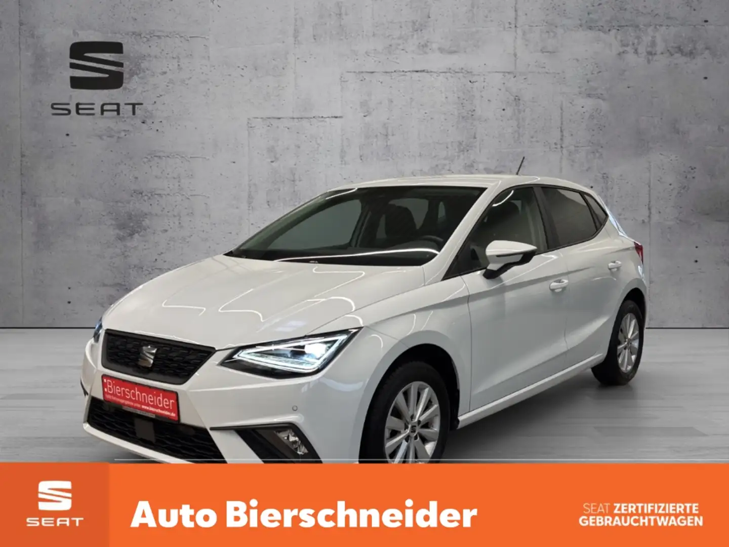 SEAT Ibiza 1.0 TSI Style ab 155,- EUR mtl. LED NAVI PDC KAMER Weiß - 1