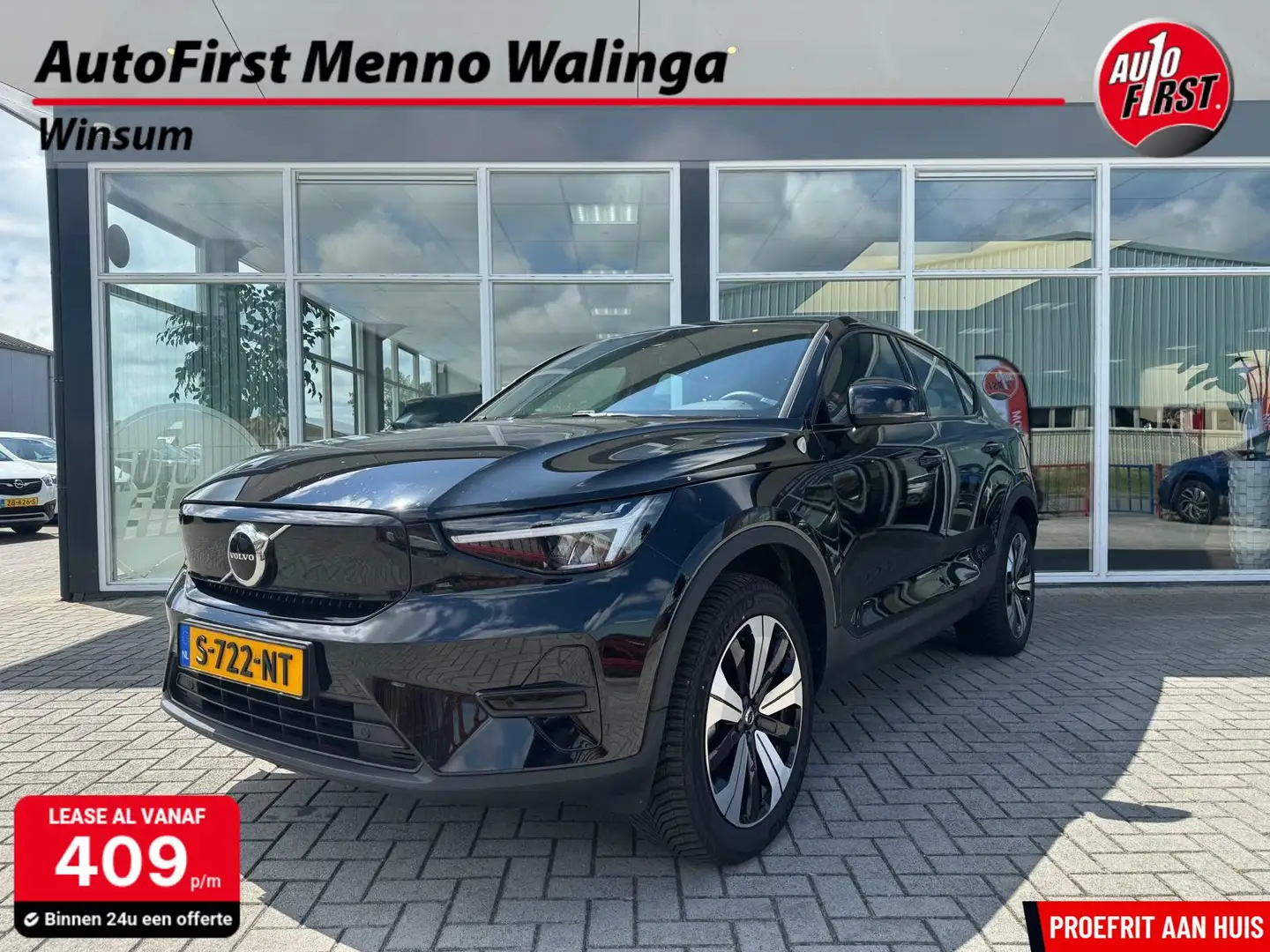 Volvo C40 Recharge Core 69 kWh|Navi|Carplay|Panoramadak|Came Zwart - 1