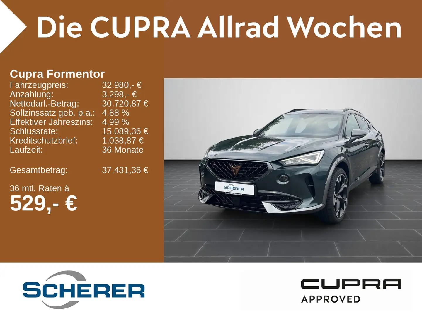 CUPRA Formentor VZ 2.0 TSI 4Drive OPF Navi, Memory, Be Grün - 1
