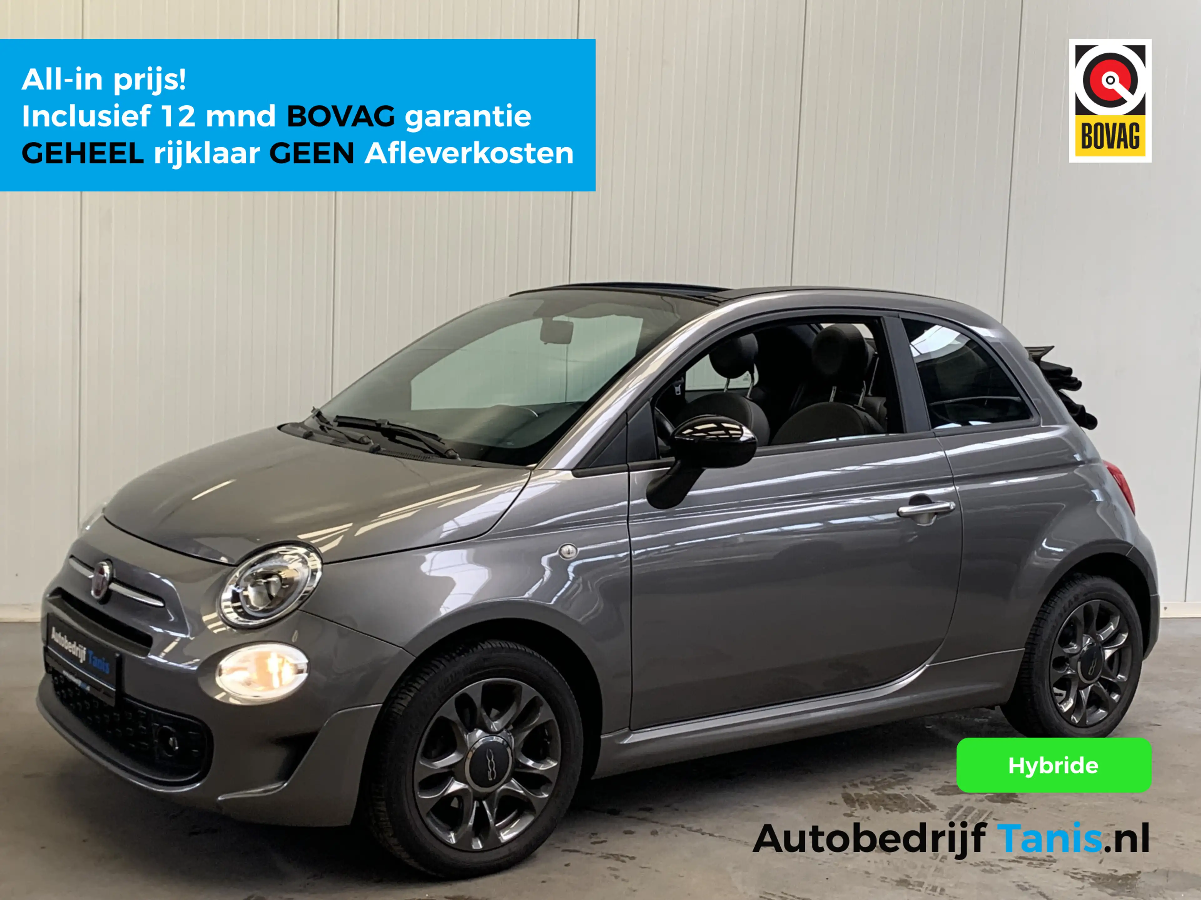 Fiat 500C 1.0 Hybrid Sport Cabriolet AIRCO-LEDER-NAVI by CAR