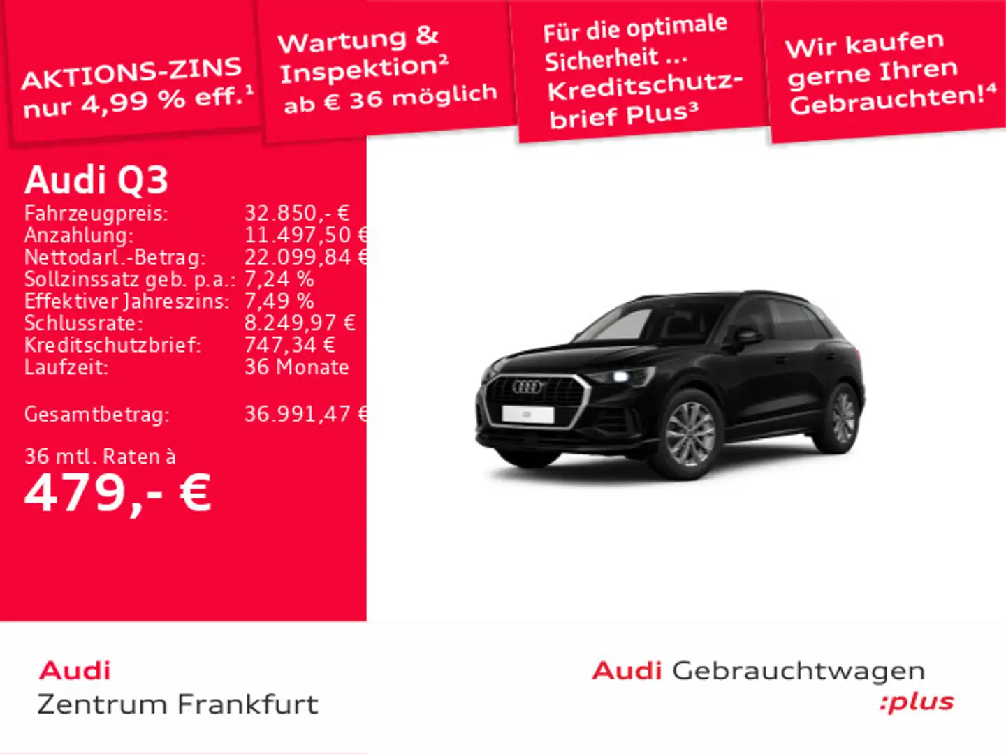 Audi Q3 35 TFSI S tronic Navi Tempomat DAB VC PDC Sit Schwarz - 1