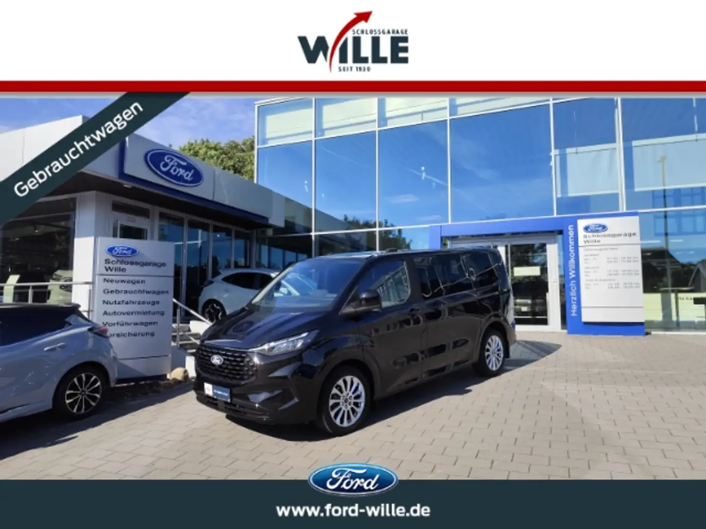 Ford Tourneo Custom L1 Titanium Navi*360°RFK*AHK schwenkb.*B+O*19'' LM Noir - 1