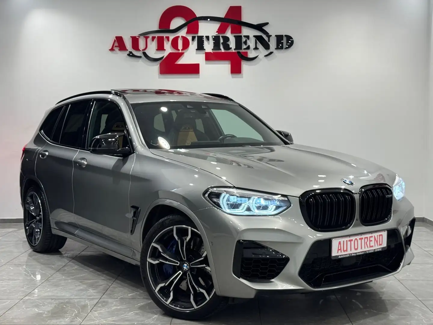 BMW X3 M Competition LEDER MERINO+PANO+DEUTSCHES FZG Gris - 2