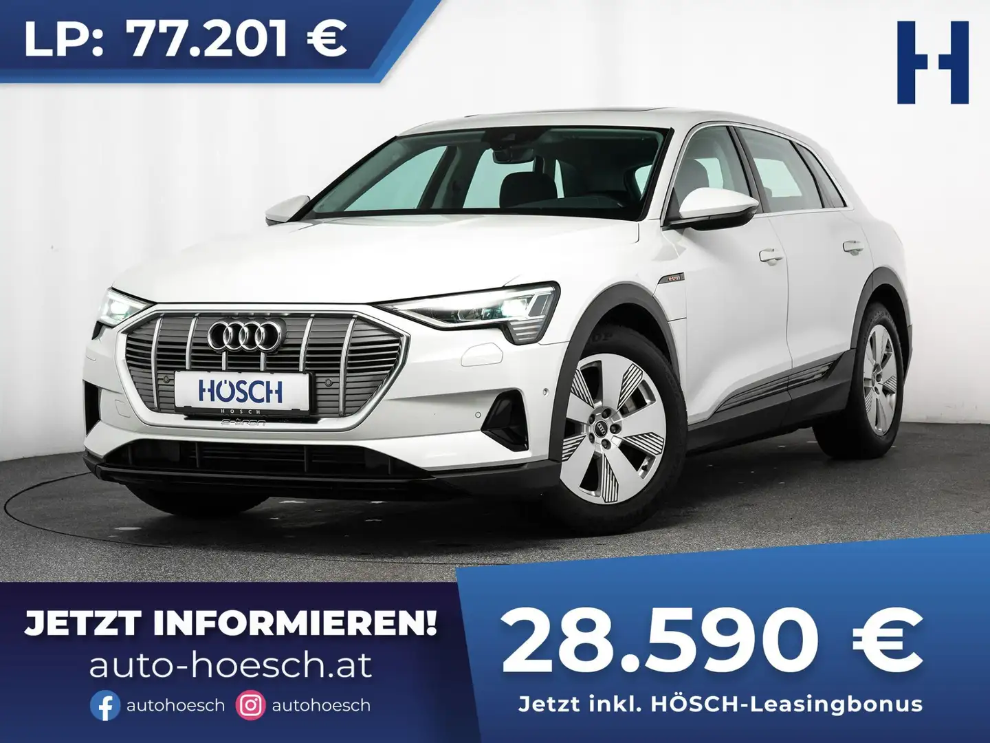 Audi e-tron 50 quattro PANO ASSISTENZ R-KAM AKUSTIK Weiß - 1