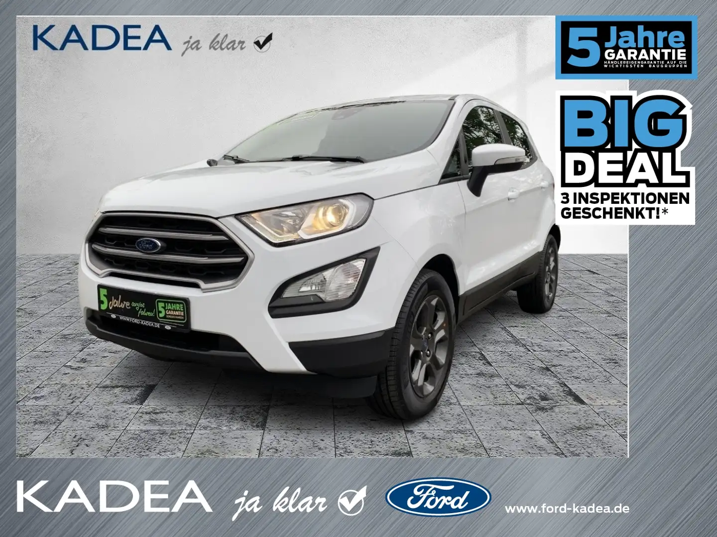 Ford EcoSport 1.0 Cool & Connect Sitzheizung+Klima Weiß - 1