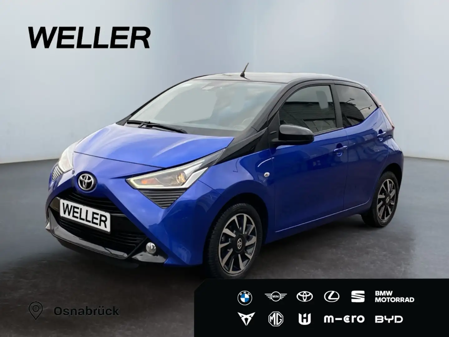Toyota Aygo x-final *Teilleder*CarPlay*CAM*SmartKey*PDC* Blau - 1
