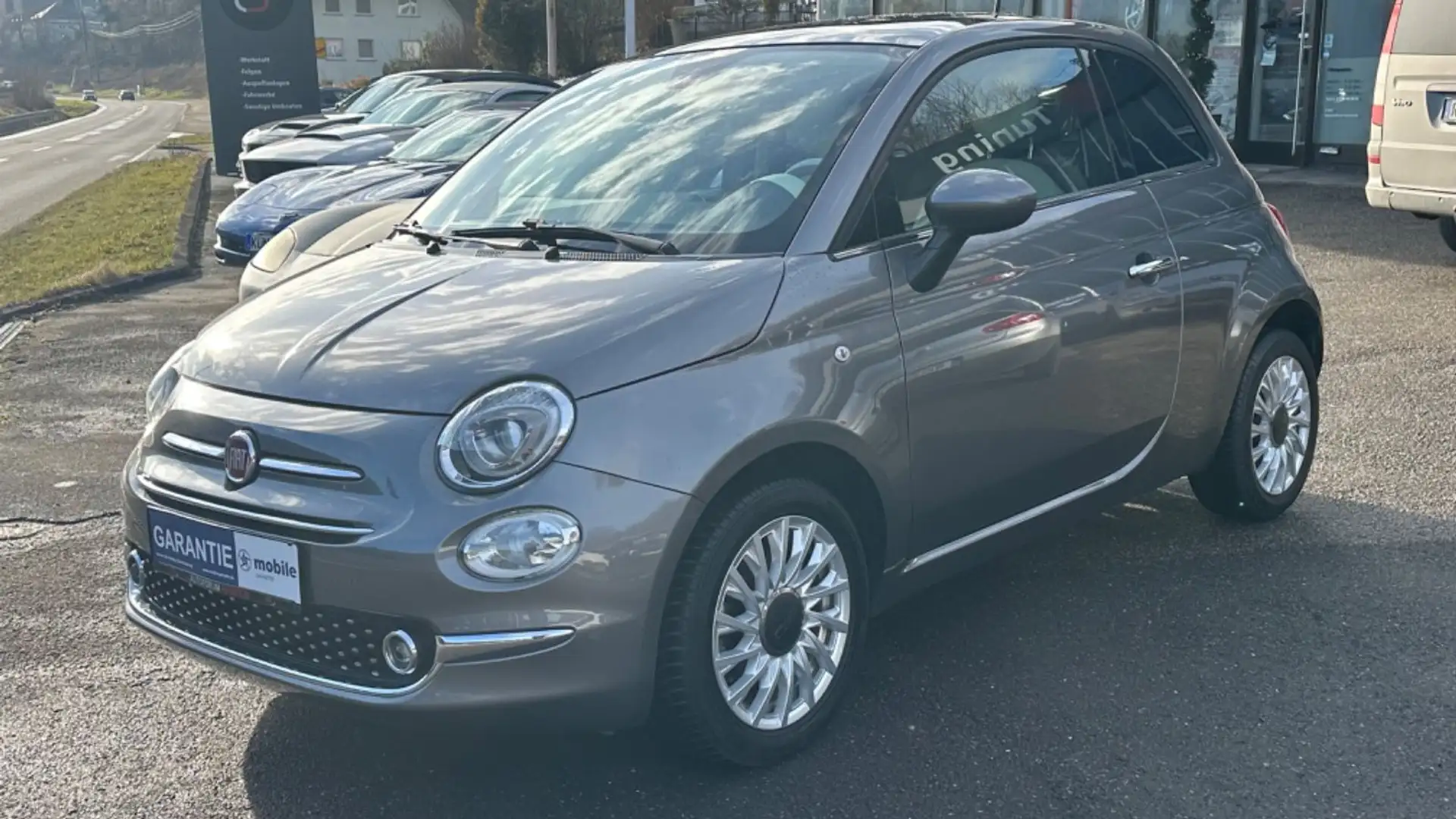 Fiat 500 Garantie TÜV Pano Klima PDC Gris - 2