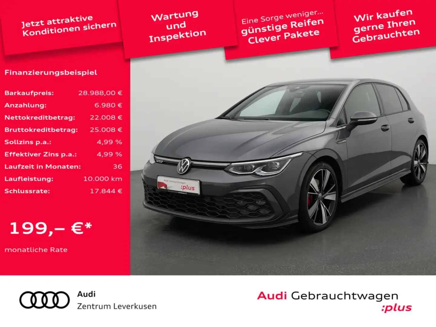 Volkswagen Golf VIII GTD ACC NAVI H/K SHZ KAM Grau - 1