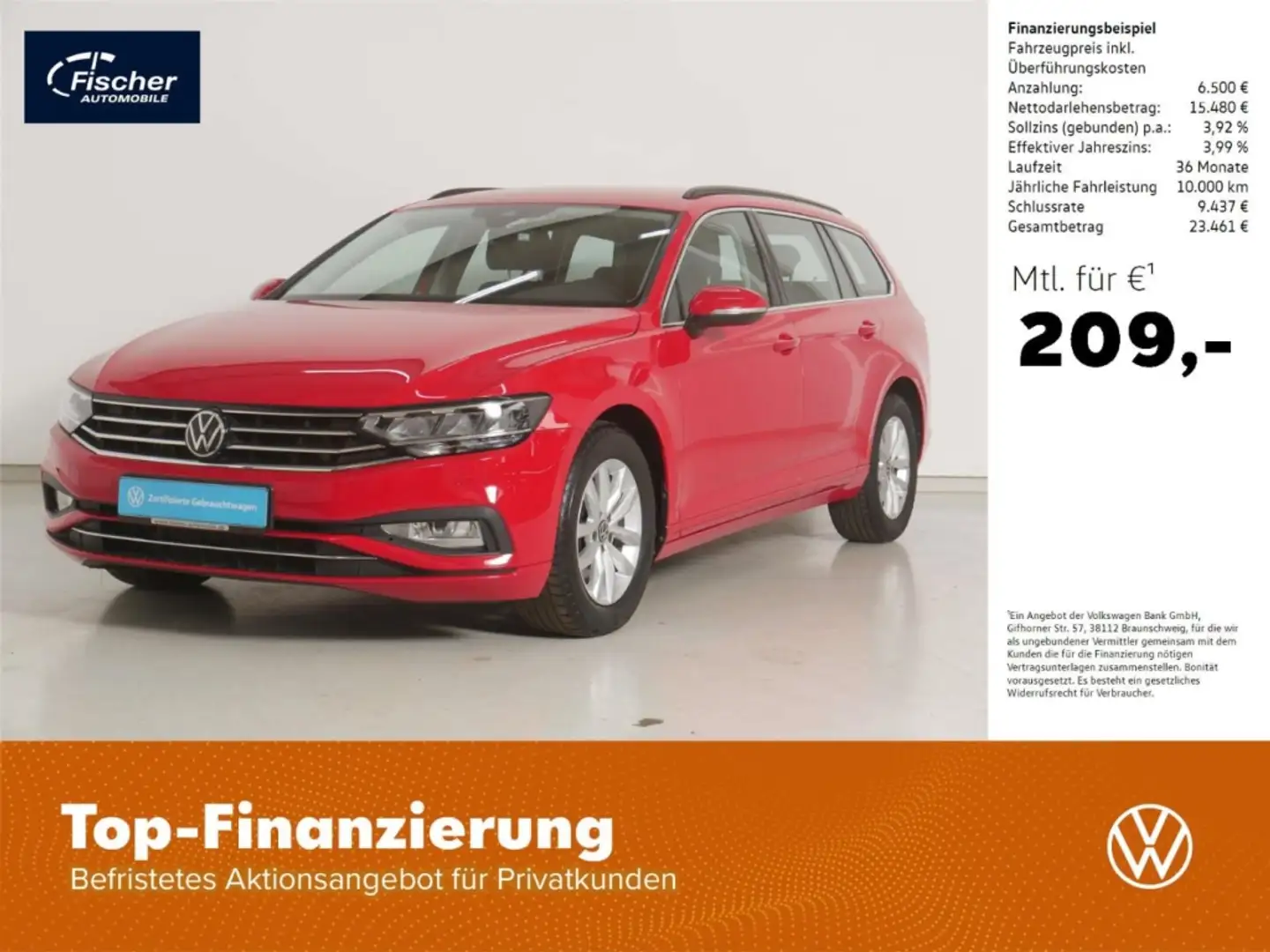 Volkswagen Passat Variant 2.0 TDI Business Rot - 1