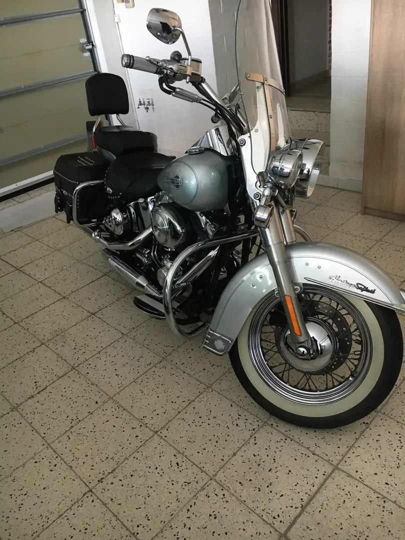 Harley-Davidson Softail heritage Argent - 1