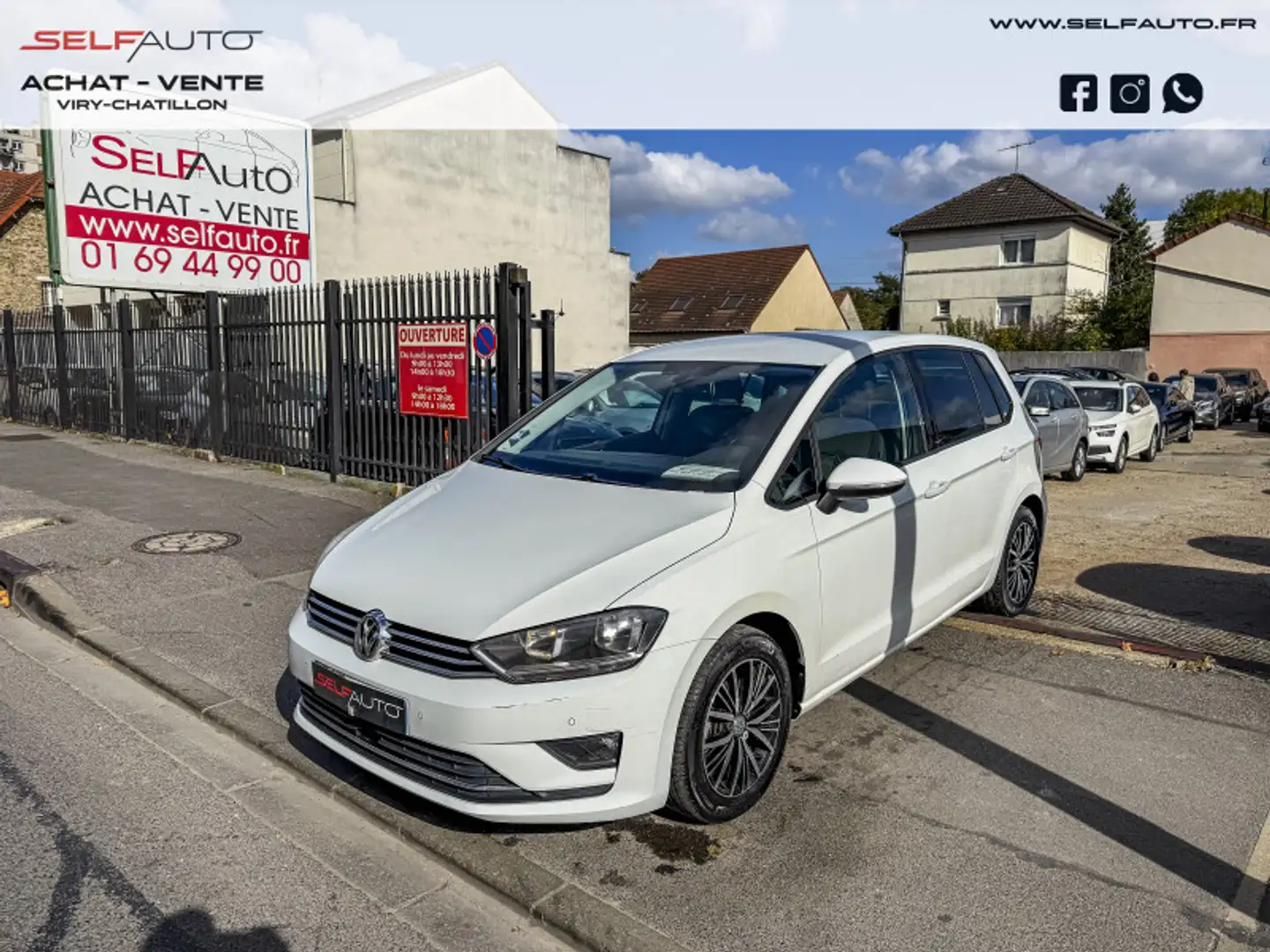 Volkswagen Golf Sportsvan 1.6 TDI 110CH BLUEMOTION TECHNOLOGY FAP ALLSTAR Blanc - 1