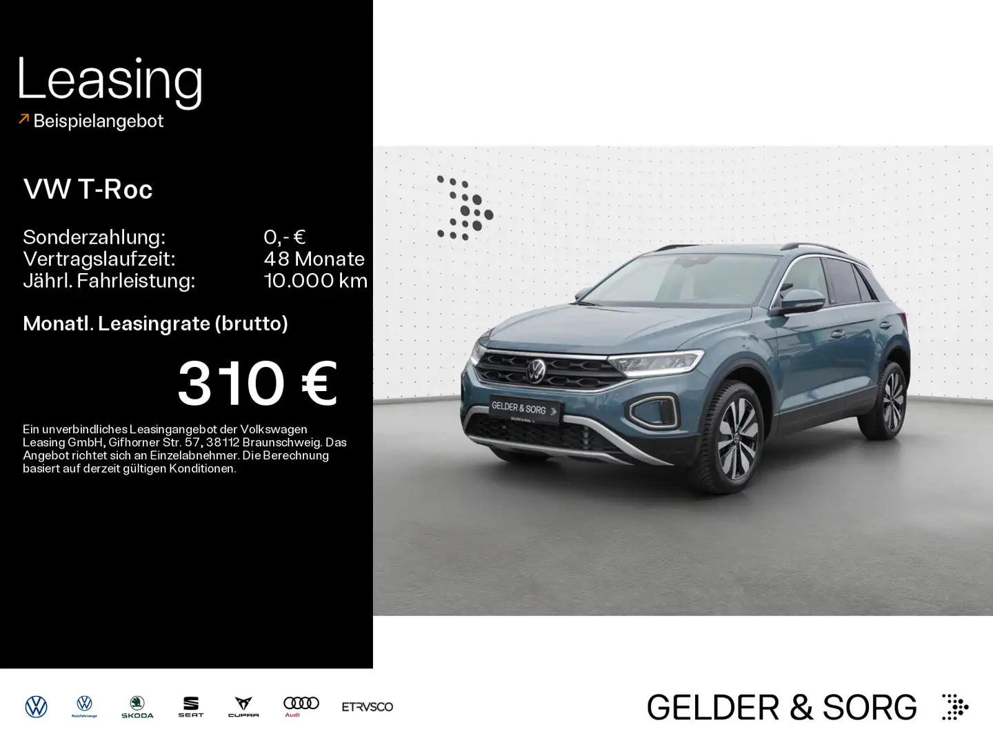 Volkswagen T-Roc Life 2.0 TDI DSG AHK*Stand*RFK*Digital*Nav Blau - 1