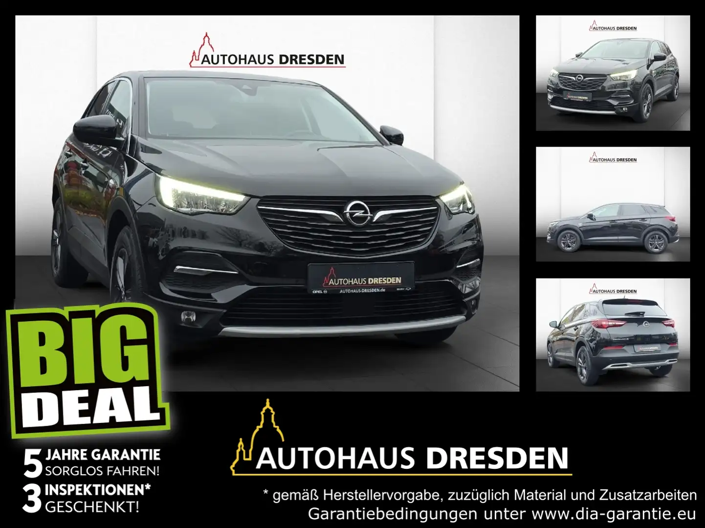 Opel Grandland 1.2 Turbo 2020 LED+SHZ+2xKlima+Kam. Schwarz - 1