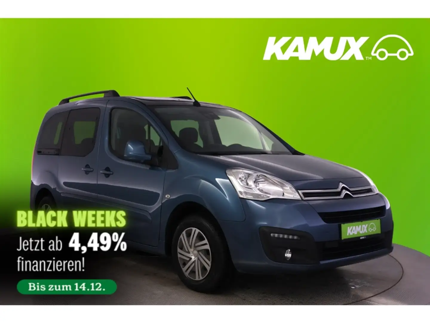 Citroen Berlingo 1.6BHDi Aut.100 Shine+NAVI+AHK+PDC+SHZ Blauw - 1