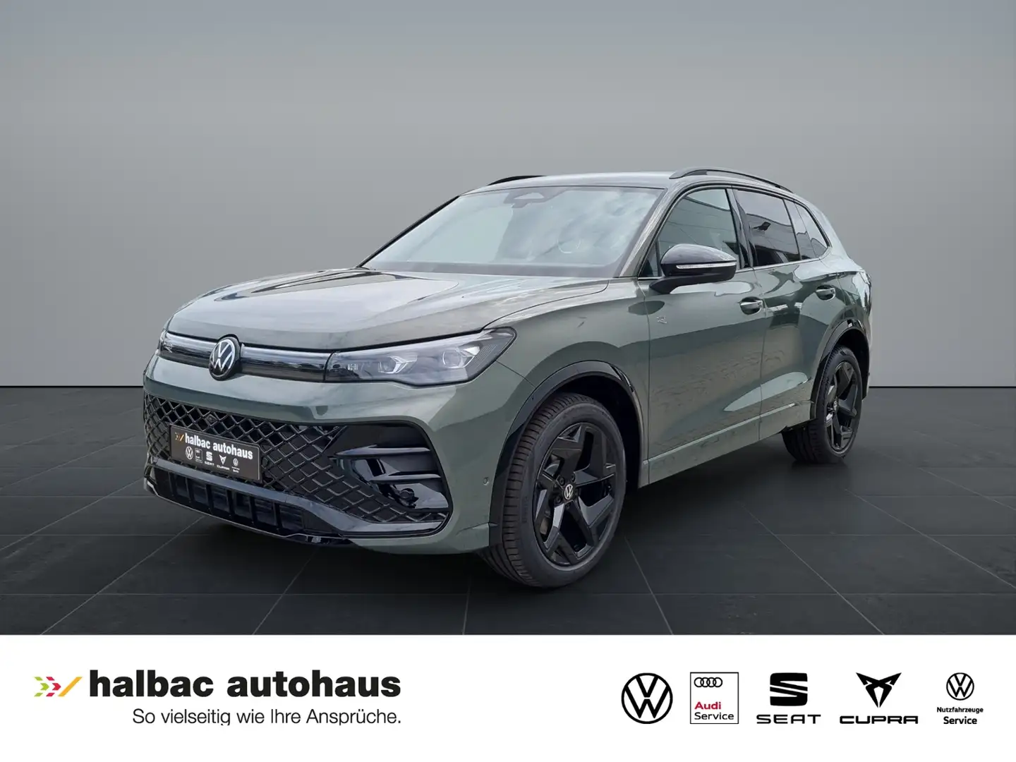 Volkswagen Tiguan 2.0 TDI DSG R-Line+AHK+MATRIX+NAVI+BLACKSTYLE+WR Grün - 1