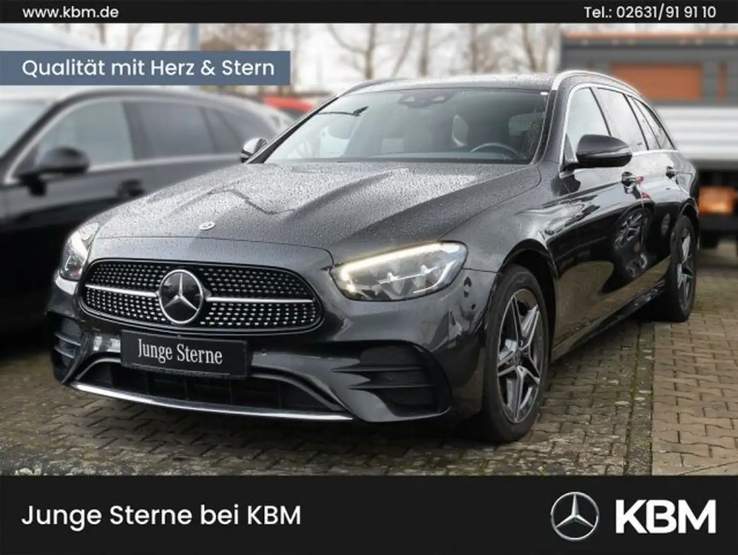 Mercedes-Benz E 300 E 300 de 4M T AMG°NAPPA°BURM°PAN°DISTR+°AHK°MBUX Grigio - 1