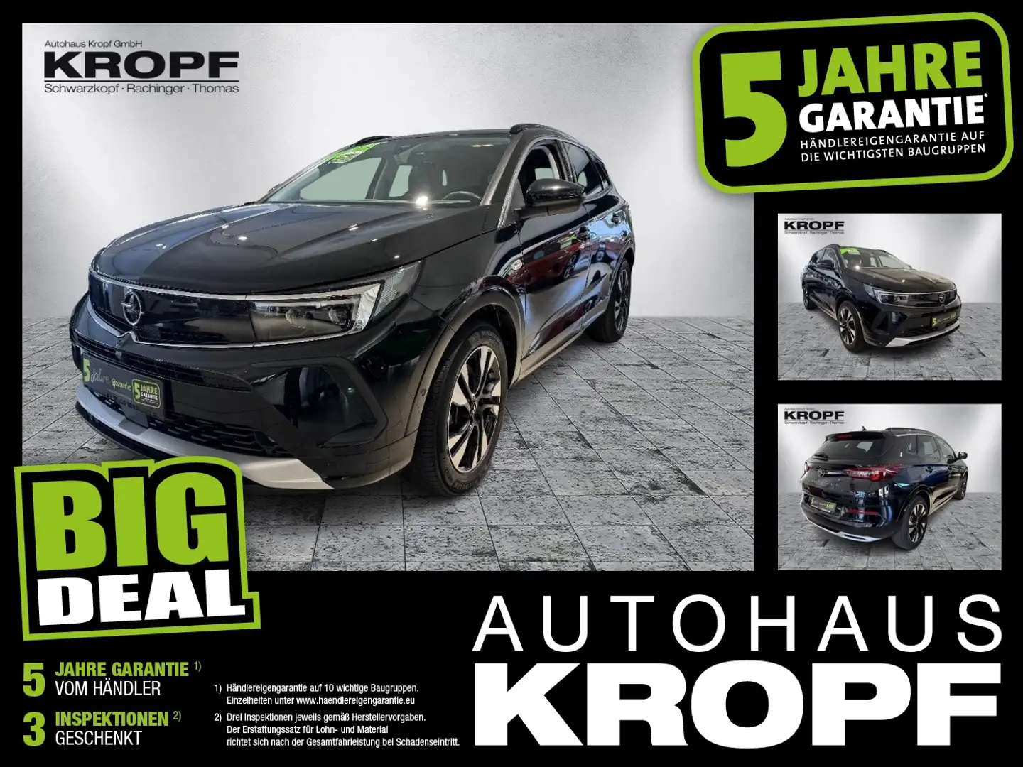 Opel Grandland 1.6T Ultimate ACC+AHK+LED Schwarz - 1