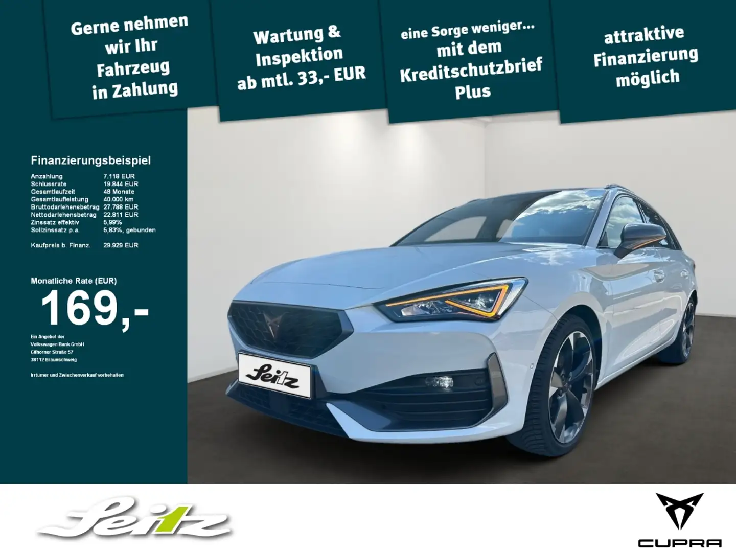 CUPRA Leon Sportstourer 2.0 TSI *LED*KAMERA*NAVI* Weiß - 1