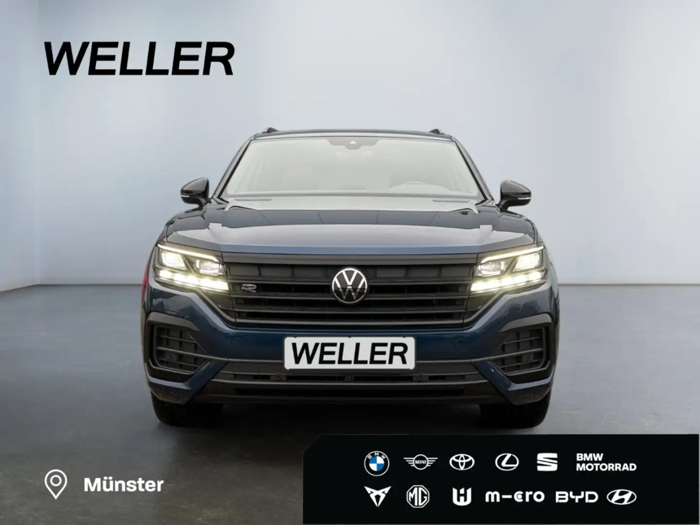 Volkswagen Touareg 3.0 V6 TDI 4M R-Line *21''*Matrix*Pano*AHK* Blau - 2