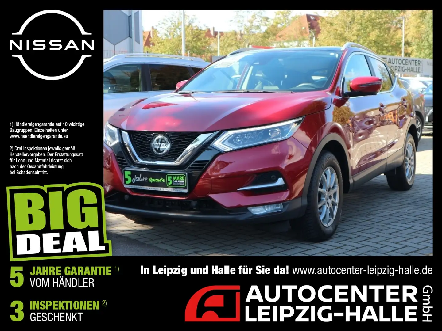 Nissan Qashqai 1.3 DIG-T Akari Panorama 360° Spurhalter Rot - 1