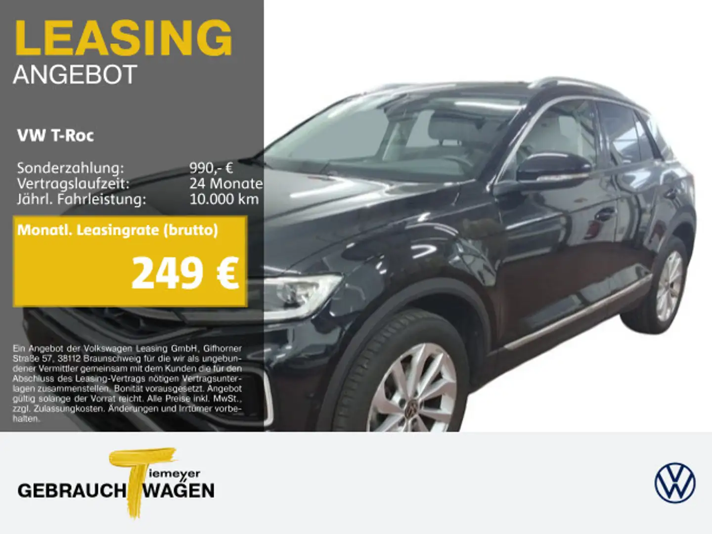 Volkswagen T-Roc 1.5 TSI DSG STYLE NAVI AHK KAMERA Schwarz - 1