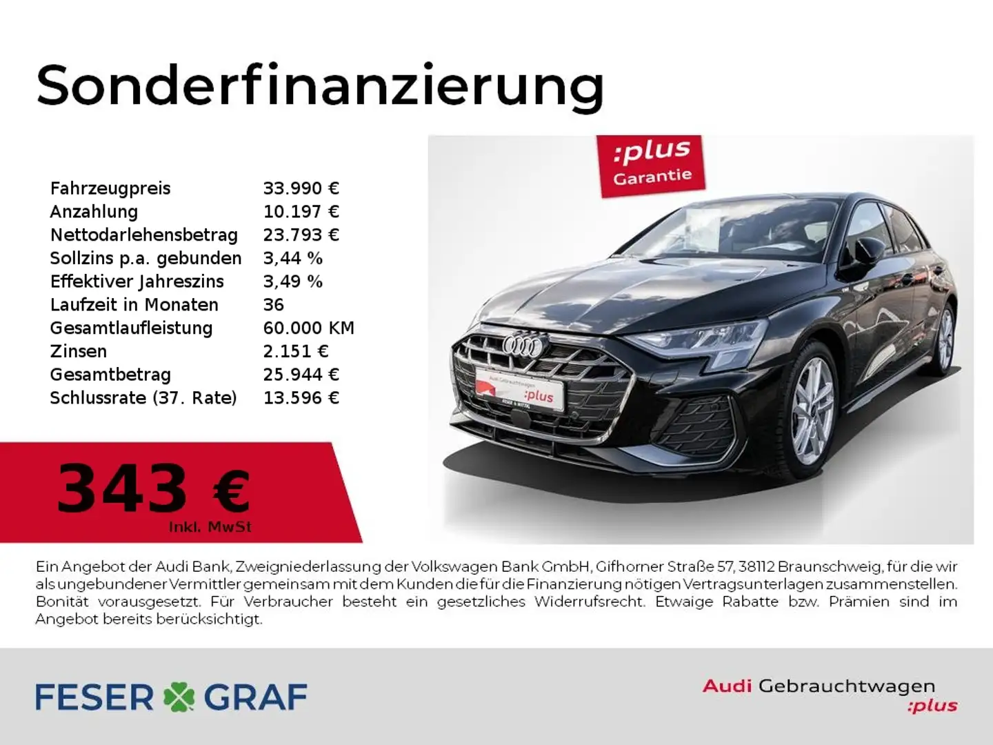 Audi A3 35 TDI S-line Stronic,LED,Navi+,ACC,Kamera Schwarz - 1