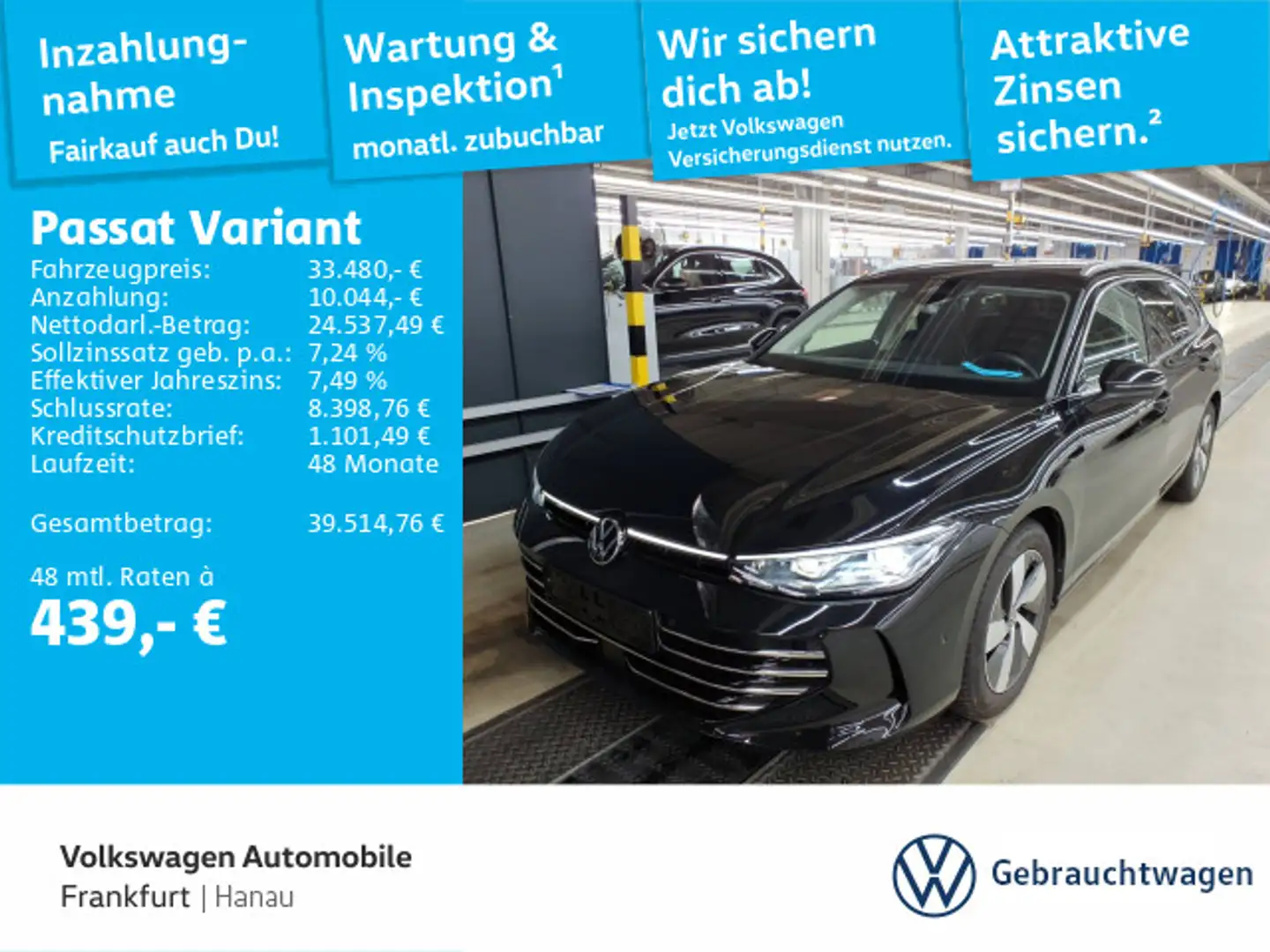 Volkswagen Passat Variant 2.0 TDI DSG Elegance Navi IQ.Ligh Schwarz - 1