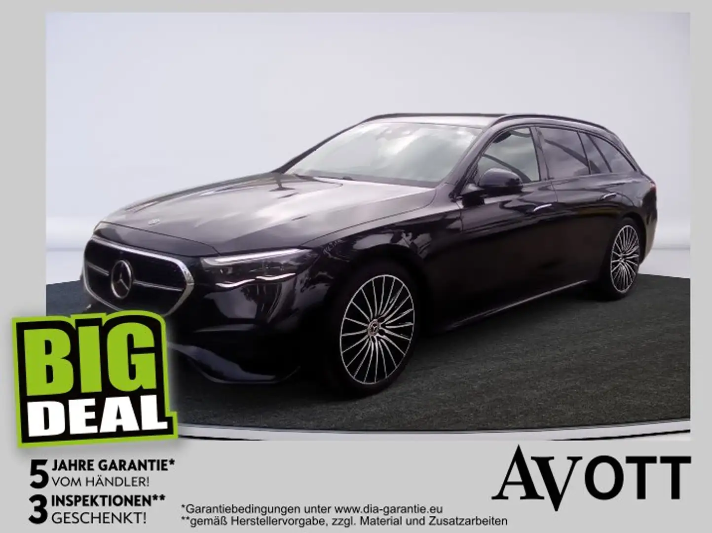 Mercedes-Benz E 300 de 4MATIC TvHybrid 2xKlima 360 ACC AHK LM Schwarz - 1