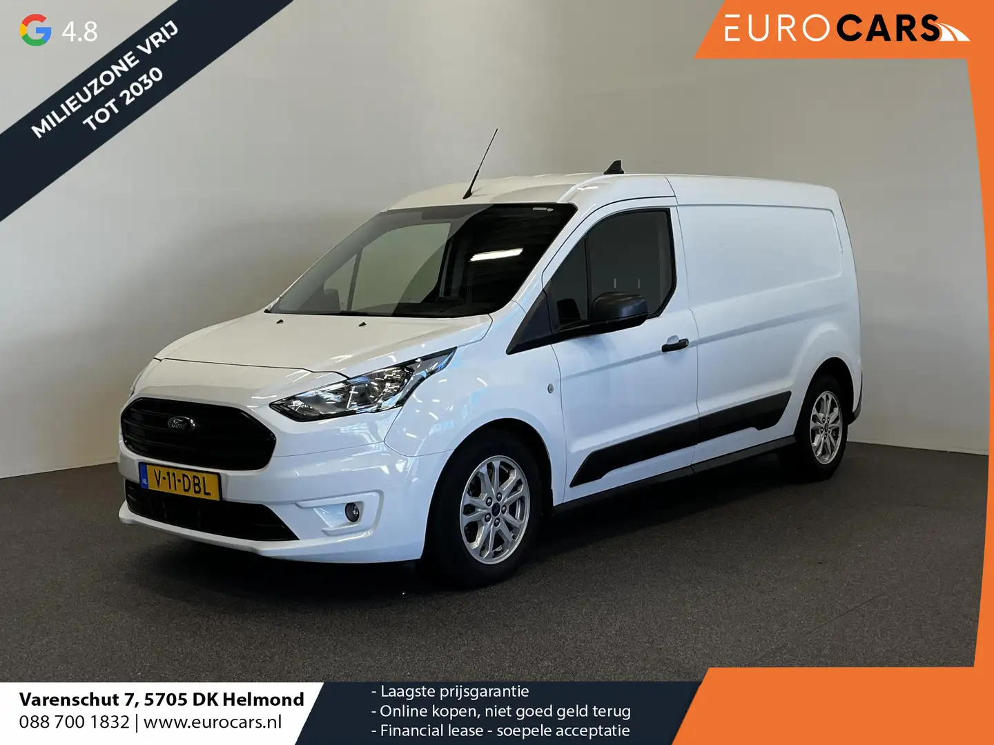 Ford Transit Connect 1.5 EcoBlue Automaat L2 Trend Navi Airco Parkeerse Blanc - 1