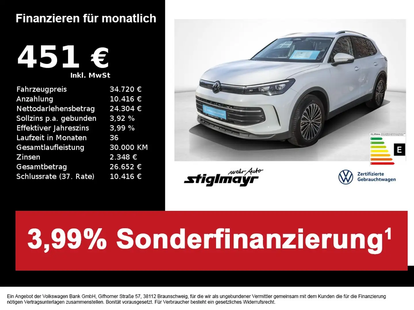 Volkswagen Tiguan Life Neues Modell 2.0TDI DSG AHK+LED+NAVI Blanc - 1