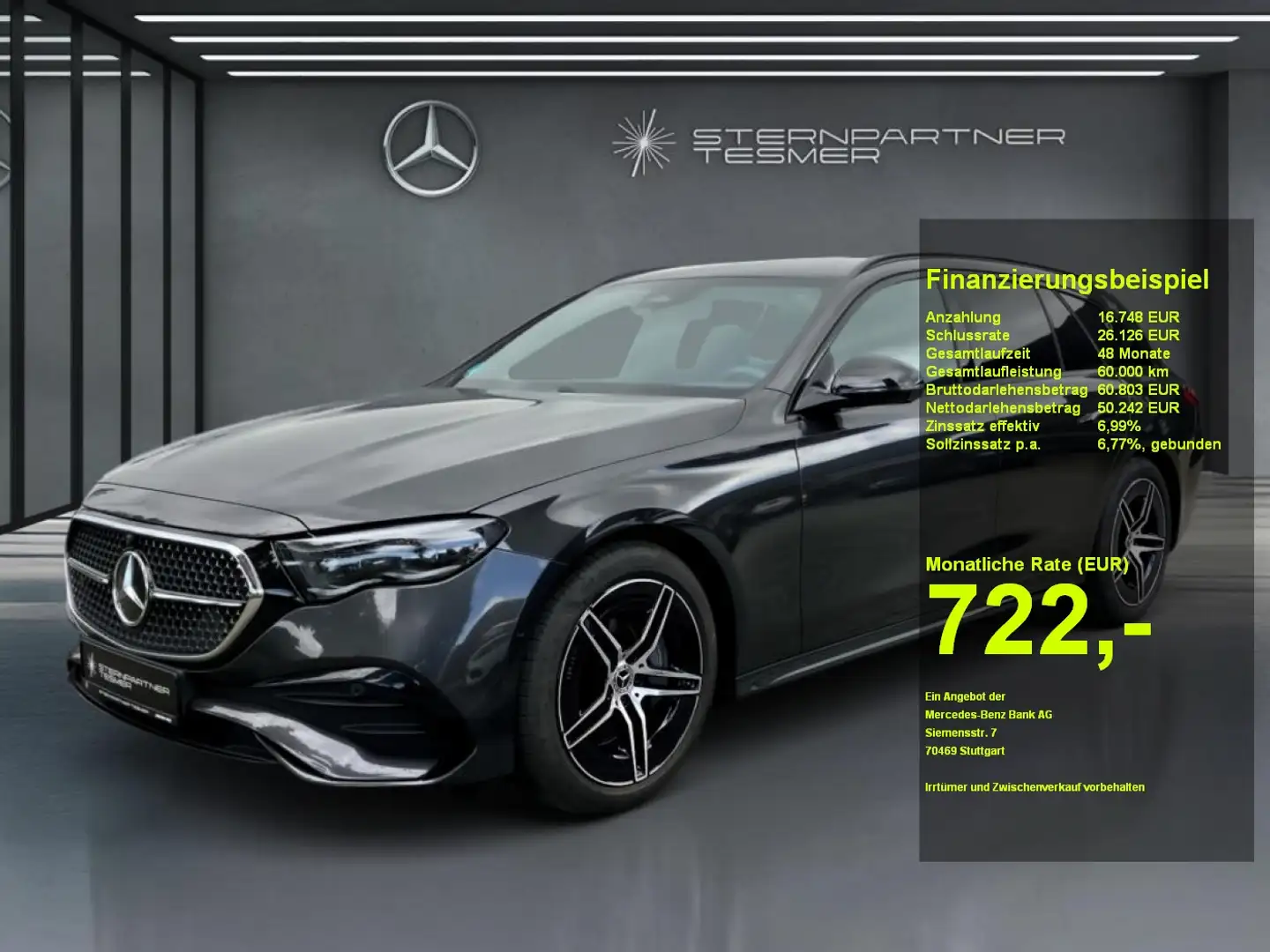 Mercedes-Benz E 450 4M T AMG Night MBUX Memory AHK 360° Distr. Grijs - 1