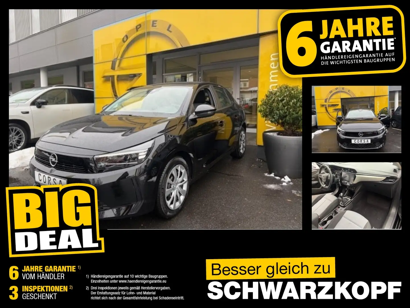 Opel Corsa F 1.2 Turbo Edition LED+SHZ+Fernlichtass. Schwarz - 1