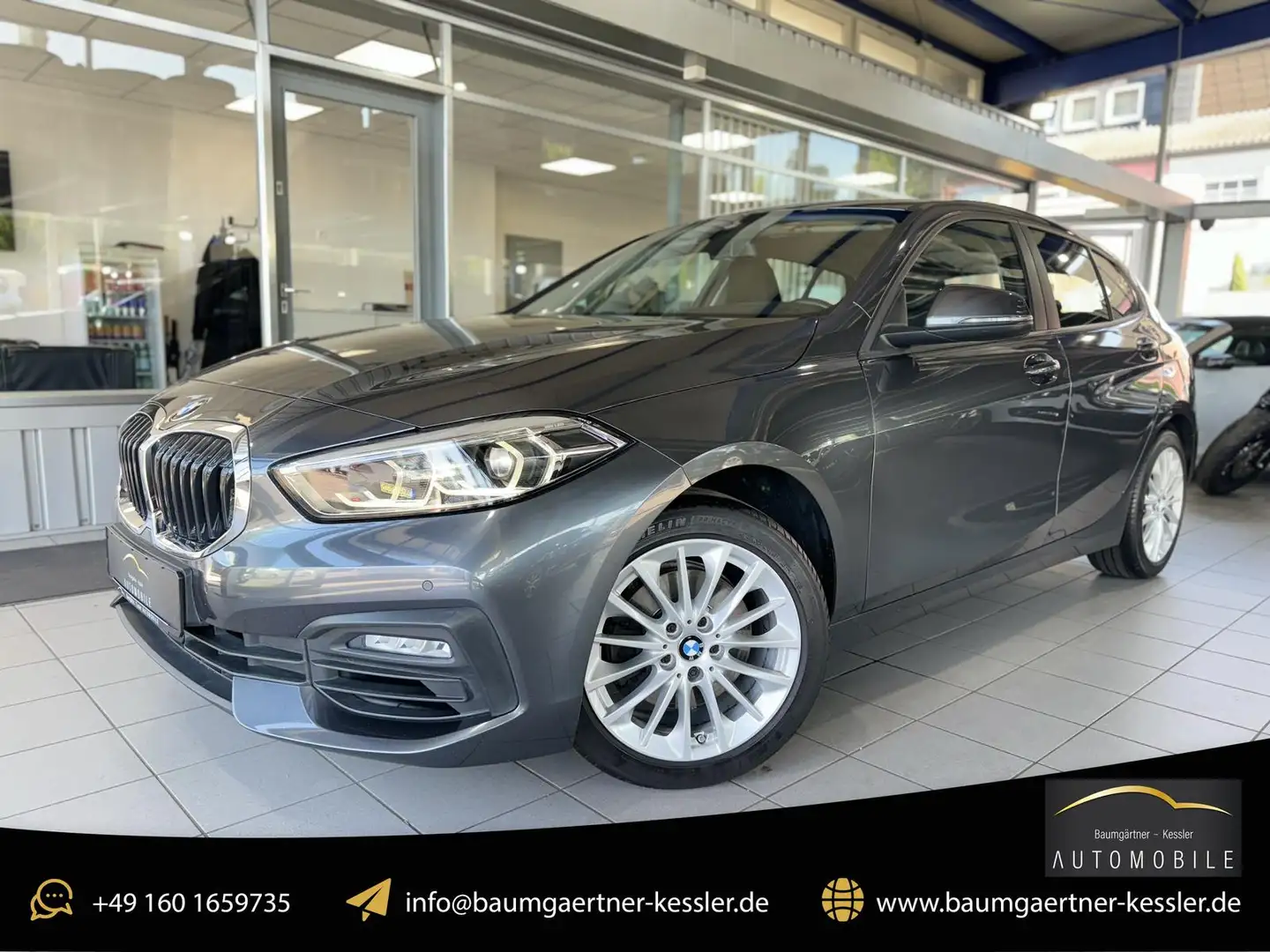 BMW 116 i Advantage Lim. Steptronic LED NAVI PDC SHZ Grau - 1