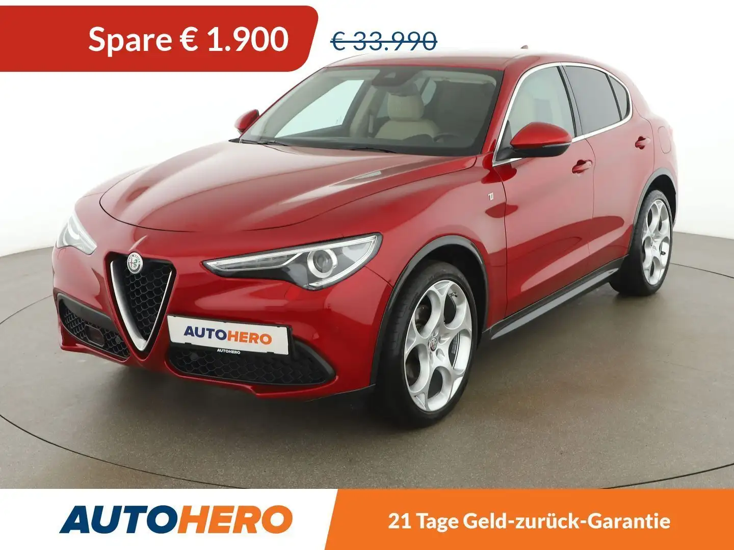 Alfa Romeo Stelvio 2.2 JTDM 6C Villa d'Este Q4 Aut. *ACC*SPUR*TOT*CAM Rouge - 1