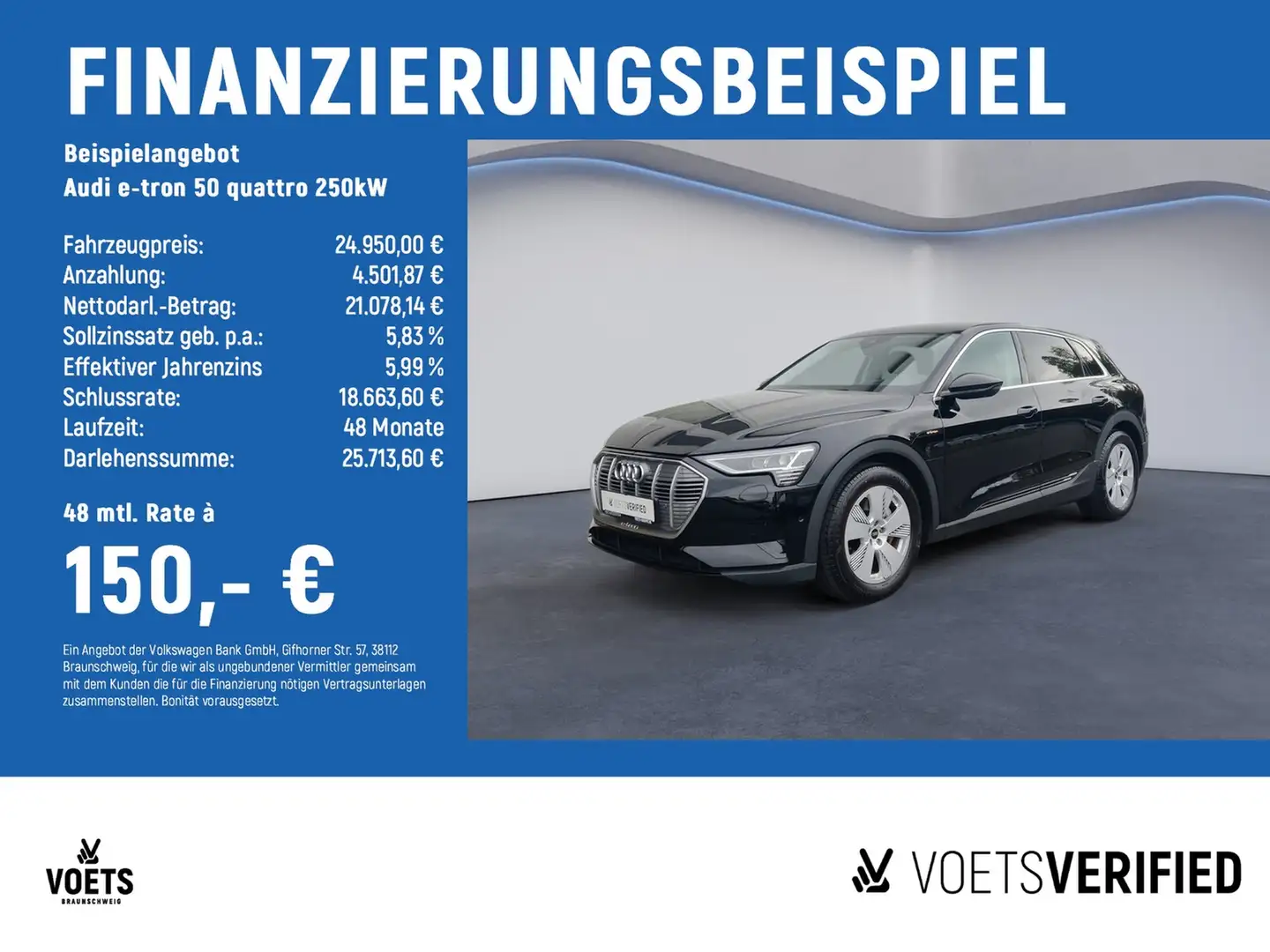 Audi e-tron 50 quattro 250kW HuD+SHZ+PDC Black - 2