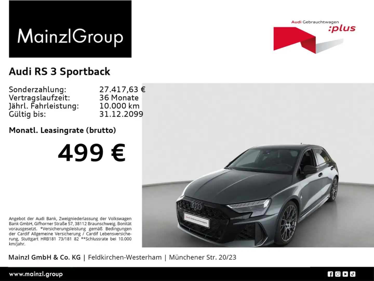 Audi RS3 quattro HUD Matrix RS-Abgas SONOS Grau - 1