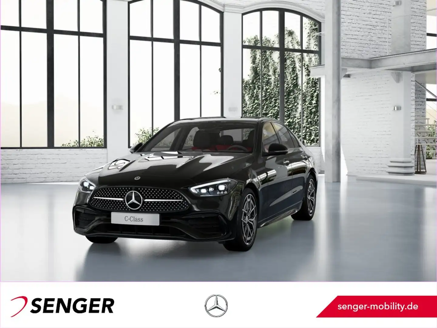 Mercedes-Benz C 220 d AMG Line Night Panorama AHK Head-Up Schwarz - 1
