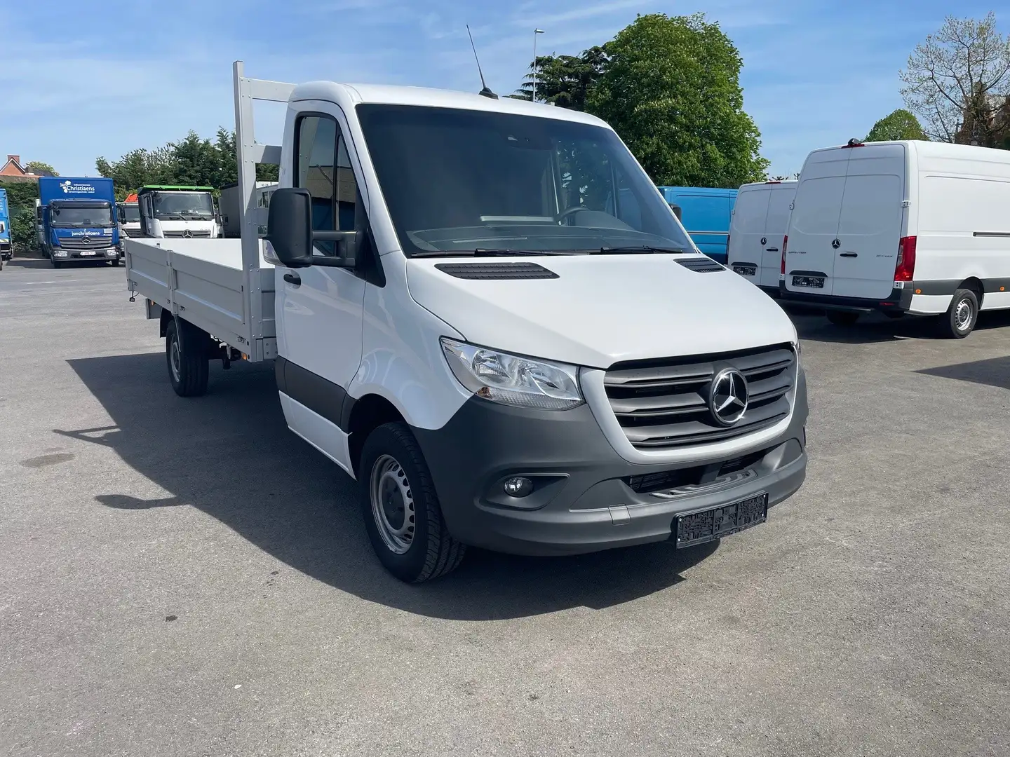 Mercedes-Benz Sprinter 317 d met open laadbak | 36.800 EUR + BTW Wit - 2