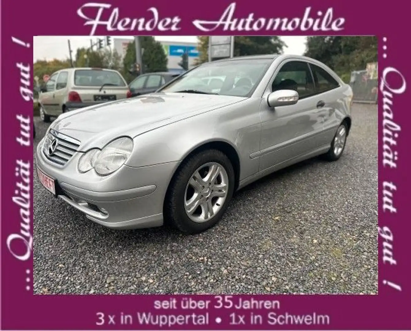 Mercedes-Benz C 200 K Sportcoupe inkl. 3 Jahre Hausgarantie Silber - 1