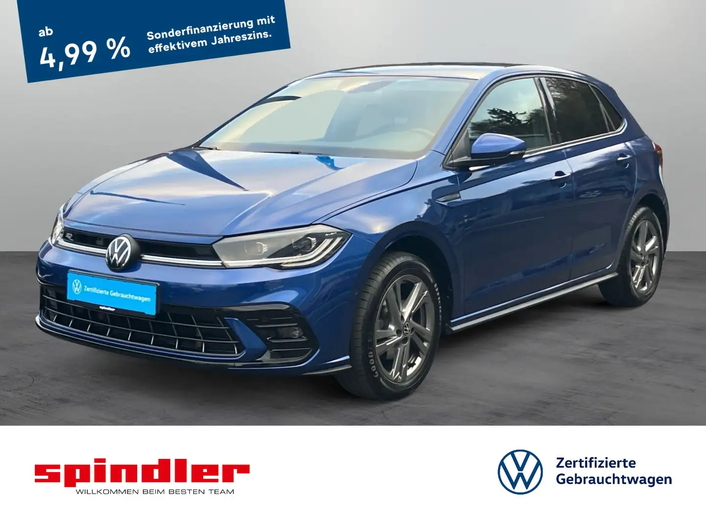 Volkswagen Polo R-Line 1.0 TSI DSG/ Matrix, ACC, AppConnect Blau - 1