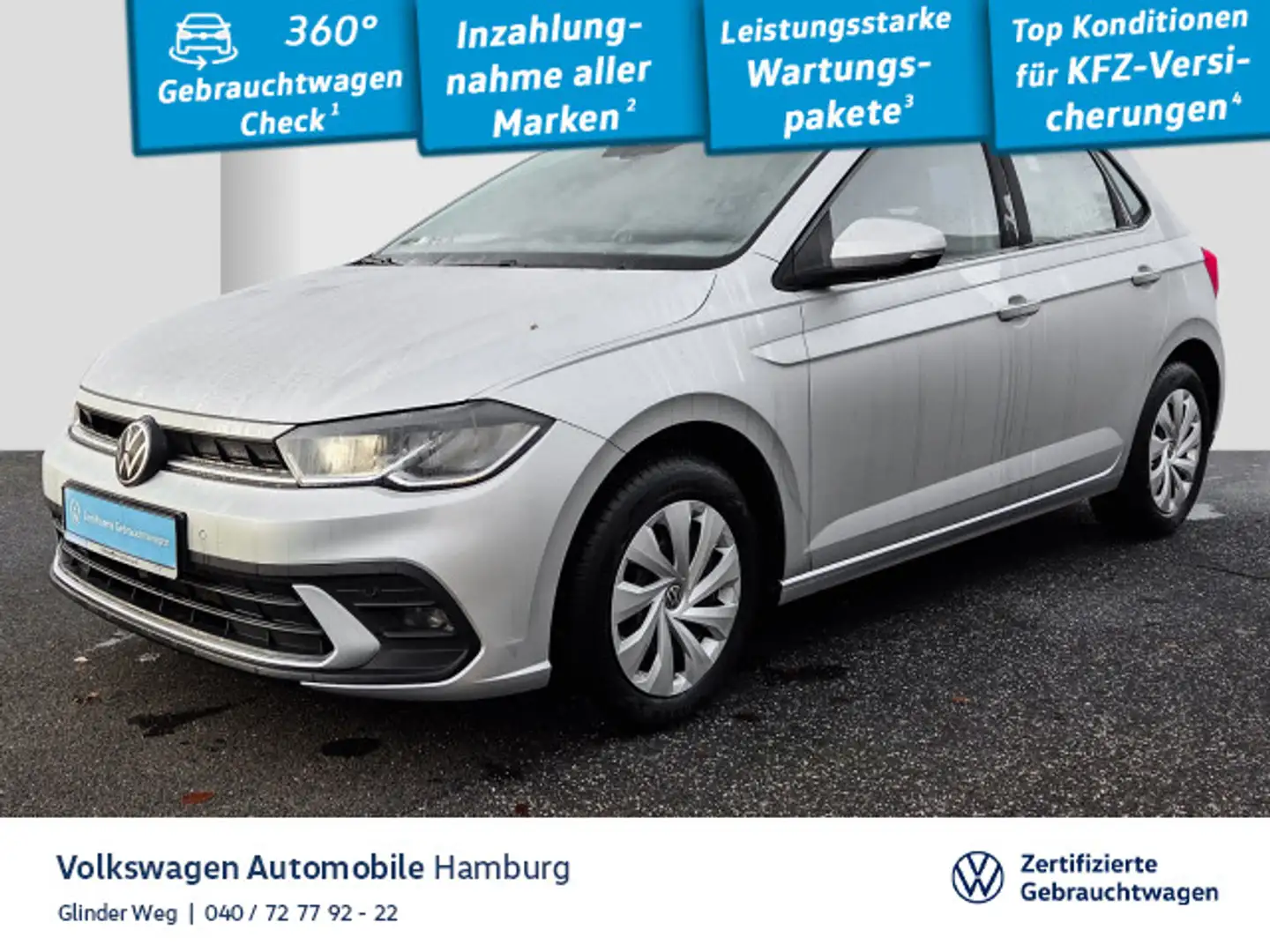 Volkswagen Polo 1.0 TSI Life DSG Navi Sitzhzg LED Silber - 1