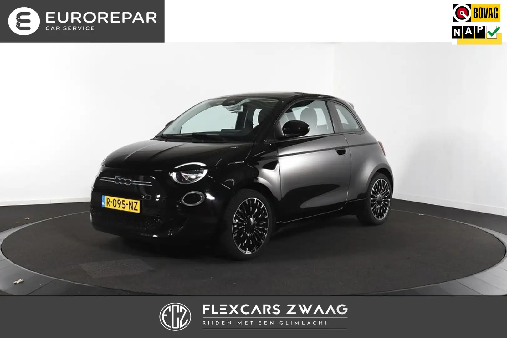 Fiat 500 Icon 42 kWh - Automaat - Navi - Panoramadak- Winte Zwart - 1