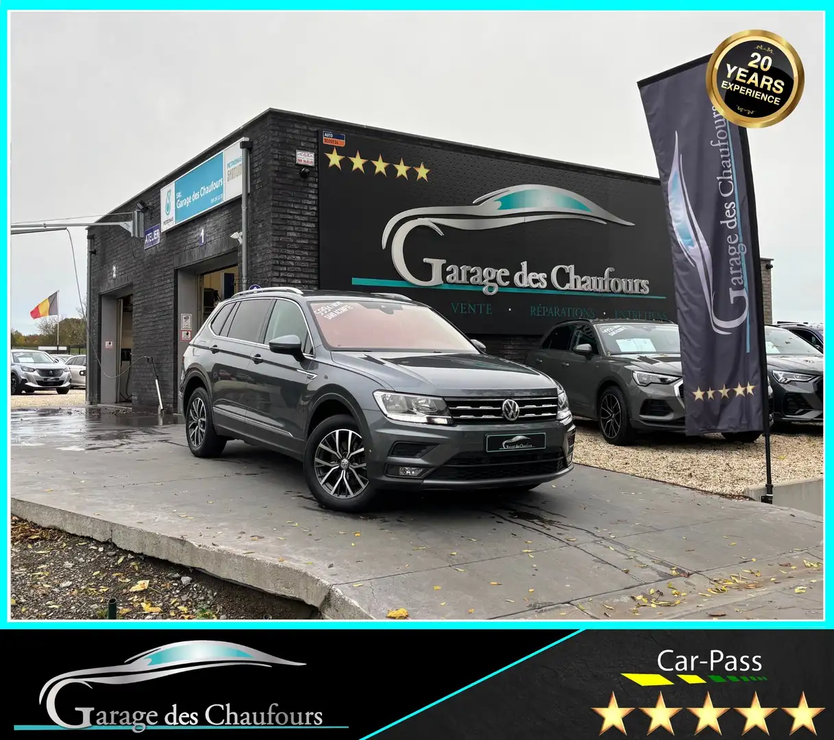 Volkswagen Tiguan Allspace 2.0 TDi - ! DSG ! - CarPlay - Caméra - Eu6d Gris - 1