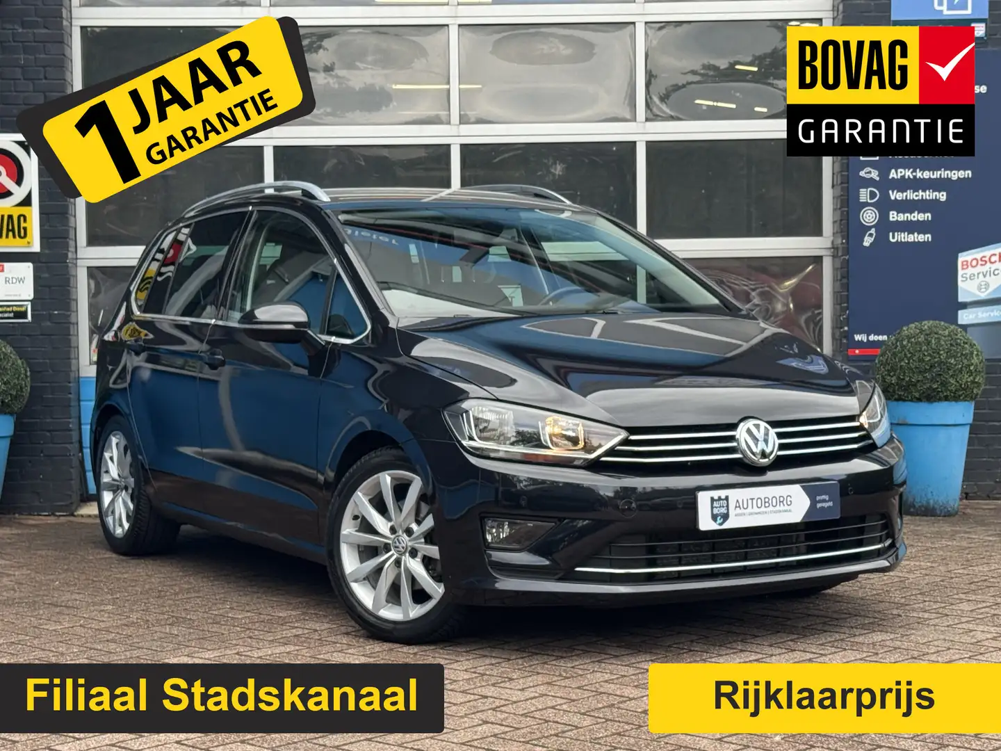 Volkswagen Golf Sportsvan 1.4 TSI Highline Prijs Inclusief Onderhoud & 12 Ma Noir - 1