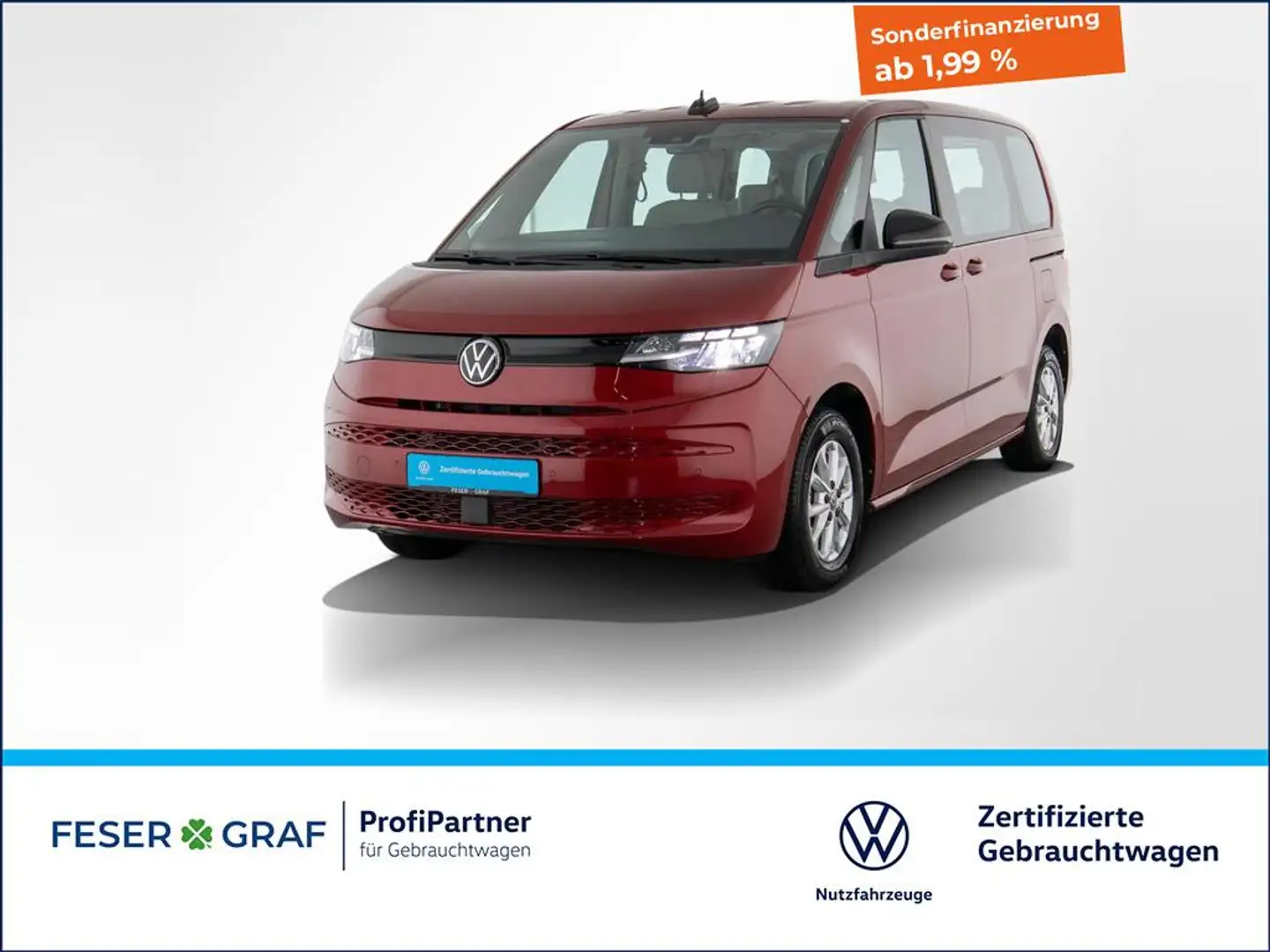 Volkswagen T7 Multivan 2.0TDI DSG AHK LED PDC Navi 6Sitze Rouge - 1