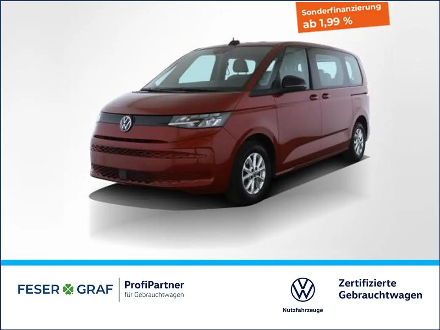 Volkswagen T7 Multivan 2.0TDI DSG AHK LED PDC Navigationssystem 6Sitze Roşu - 1