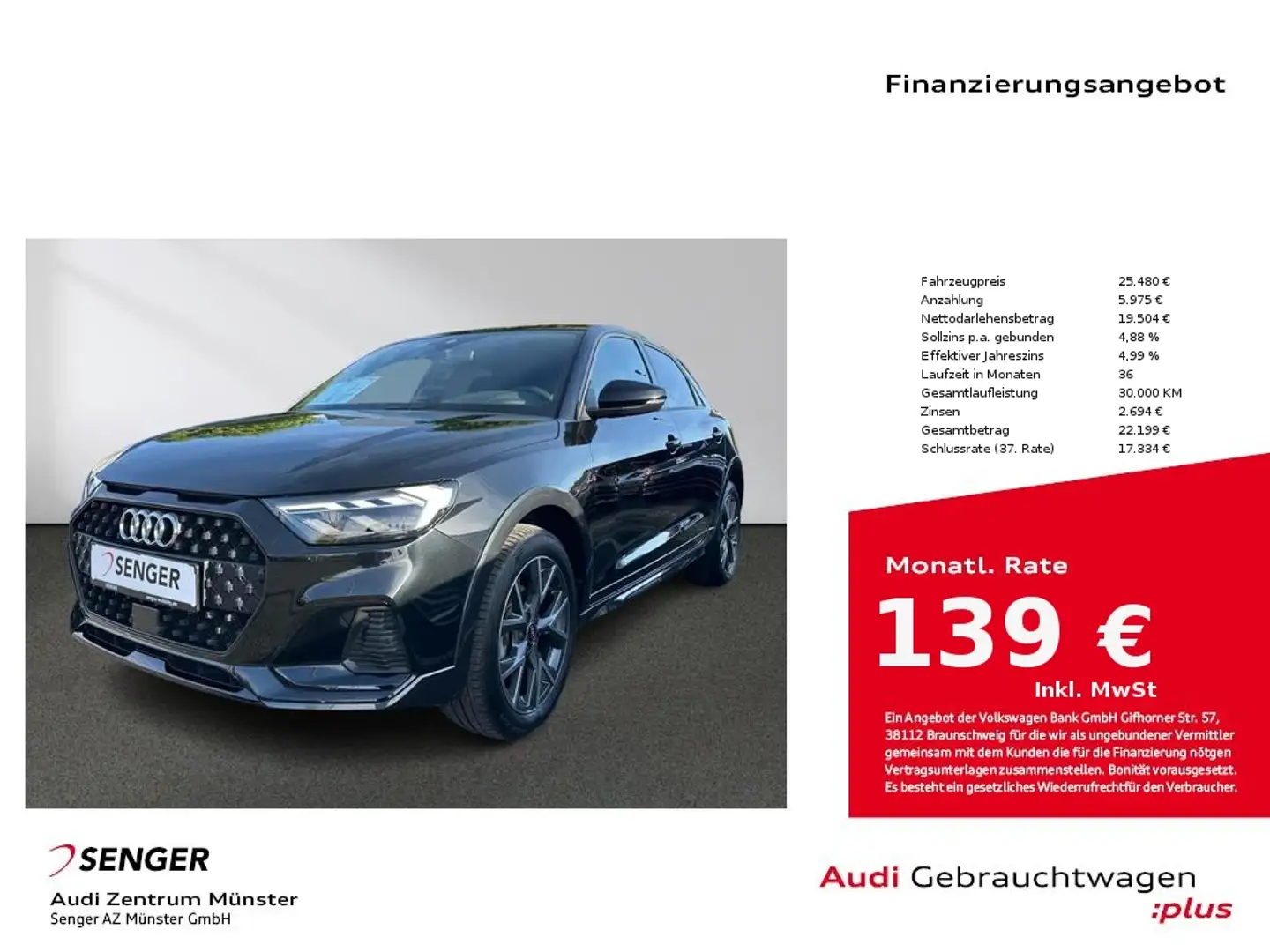 Audi A1 allstreet 35 TFSI S tronic MMI LED Kamera Zwart - 1